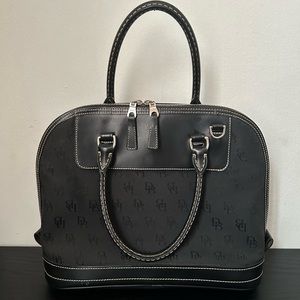 Black monogram Dooney & Bourke handle bag